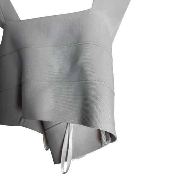 Herve by Herve Leger White Bandage Crisscross Sleeveless Crop Top Size Small - Picture 9 of 14